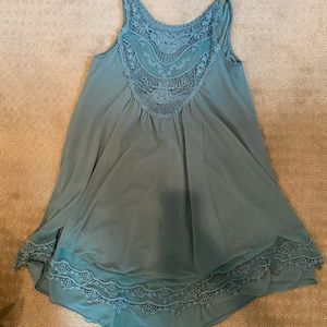 Teal Lace babydoll dress